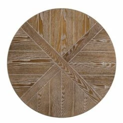 Kirksjon Urban Industrial Round Cocktail Table White Limed Burnt Oak - Aiden Lane -Coffee Tables Elegant store unnamed file 4603