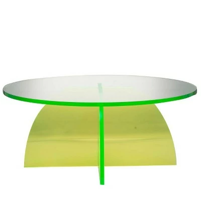 A&B Home Callie Coffee Table Clear Green - A&B Home 3 A&B Home Callie Coffee Table Clear Green - A&B Home
