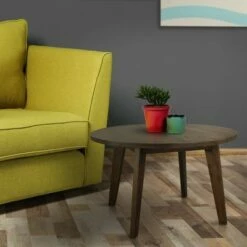 Solid American Cherry Wood Round Coffee Table Antique Cherry - Flora Home -Coffee Tables Elegant store unnamed file 4641