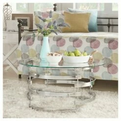 Bianca Contemporary Open Cocktail Table Chrome - Inspire Q -Coffee Tables Elegant store unnamed file 4644