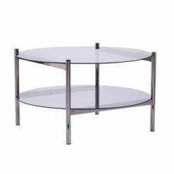 Glendale Round Cocktail Table with Glass Top Black - Aiden Lane 12 Glendale Round Cocktail Table with Glass Top Black - Aiden Lane -Coffee Tables Elegant store unnamed file 4647