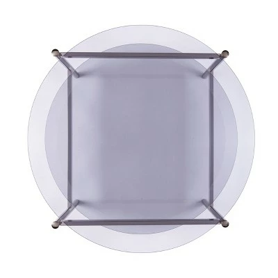 Glendale Round Cocktail Table with Glass Top Black - Aiden Lane 7 Glendale Round Cocktail Table with Glass Top Black - Aiden Lane - Image 5