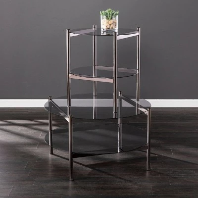 Glendale Round Cocktail Table with Glass Top Black - Aiden Lane 10 Glendale Round Cocktail Table with Glass Top Black - Aiden Lane - Image 8