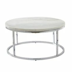 Echo Round Cocktail Table White - Steve Silver Co. -Coffee Tables Elegant store unnamed file 4678