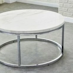Echo Round Cocktail Table White - Steve Silver Co. -Coffee Tables Elegant store unnamed file 4679