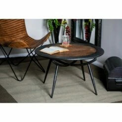 Olivia & May Wood and Iron Coffee Table Gray - Olivia & May