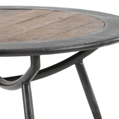 Olivia & May Wood and Iron Coffee Table Gray - Olivia & May 4 Olivia & May Wood and Iron Coffee Table Gray - Olivia & May - Image 2