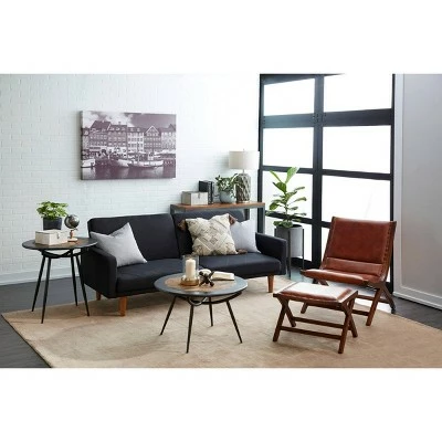 Olivia & May Wood and Iron Coffee Table Gray - Olivia & May 5 Olivia & May Wood and Iron Coffee Table Gray - Olivia & May - Image 3