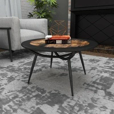 Olivia & May Wood and Iron Coffee Table Gray - Olivia & May 7 Olivia & May Wood and Iron Coffee Table Gray - Olivia & May - Image 5