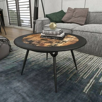 Olivia & May Wood and Iron Coffee Table Gray - Olivia & May 8 Olivia & May Wood and Iron Coffee Table Gray - Olivia & May - Image 6