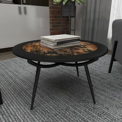 Olivia & May Wood and Iron Coffee Table Gray - Olivia & May 9 Olivia & May Wood and Iron Coffee Table Gray - Olivia & May - Image 7