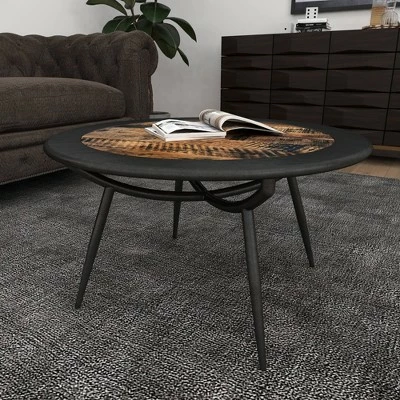 Olivia & May Wood and Iron Coffee Table Gray - Olivia & May 11 Olivia & May Wood and Iron Coffee Table Gray - Olivia & May - Image 9