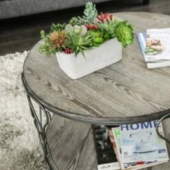 Ballou Rustic Bohemian Coffee Metal Table Gray - HOMES: Inside + Out 9 Ballou Rustic Bohemian Coffee Metal Table Gray - HOMES: Inside + Out -Coffee Tables Elegant store unnamed file 4699