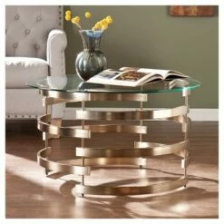 Bevmar Cocktail Table - Champagne - Aiden Lane