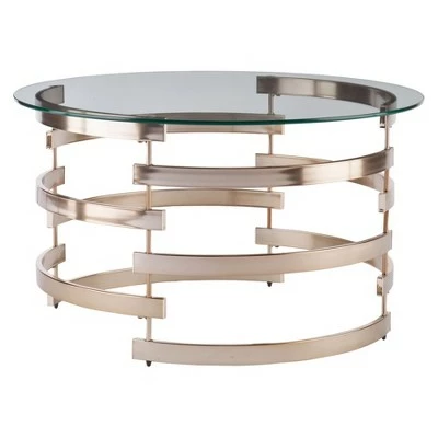 Bevmar Cocktail Table - Champagne - Aiden Lane 4 Bevmar Cocktail Table - Champagne - Aiden Lane - Image 2
