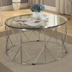 Relm Glass Top Coffee Table Chrome - miBasics