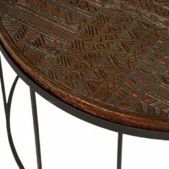 Large Contemporary Mango Wood and Metal Coffee Table Brown - Venus Williams Collection -Coffee Tables Elegant store unnamed file 4711