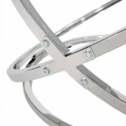 Silvia Modern Glass Top Round Coffee Table Gray/Chrome - Christopher Knight Home -Coffee Tables Elegant store unnamed file 4724