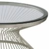 Hourglass Shape Coffee Table with Metal Spoke Accents Gray - Benzara