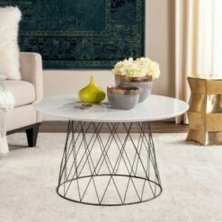 Roe Coffee Table - White - Safavieh