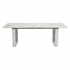 Modern Rectangular Faux Marble Coffee Table - Stone, Brushed Stainless Steel - Zm Home 7 Modern Rectangular Faux Marble Coffee Table - Stone, Brushed Stainless Steel - Zm Home -Coffee Tables Elegant store unnamed file 4754