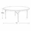 71" Round Resin Multi Purpose Table Light Gray - OSP Home Furnishings -Coffee Tables Elegant store unnamed file 4757