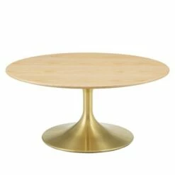 36" Lippa Round Wood Coffee Table - Modway Gold/natural -Coffee Tables Elegant store unnamed file 4792