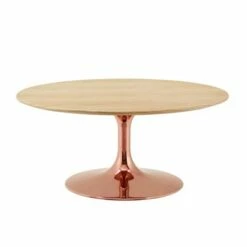 36" Lippa Round Wood Coffee Table - Modway Gold/natural -Coffee Tables Elegant store unnamed file 4794