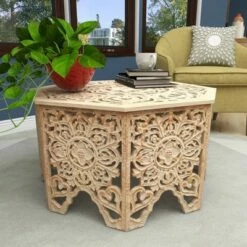 Olivia & May Country Cottage Pine Coffee Table White - Olivia & May -Coffee Tables Elegant store unnamed file 4802