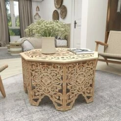 Olivia & May Country Cottage Pine Coffee Table White - Olivia & May -Coffee Tables Elegant store unnamed file 4803