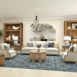 Olivia & May Country Cottage Pine Coffee Table White - Olivia & May -Coffee Tables Elegant store unnamed file 4804