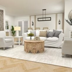 Olivia & May Country Cottage Pine Coffee Table White - Olivia & May -Coffee Tables Elegant store unnamed file 4806