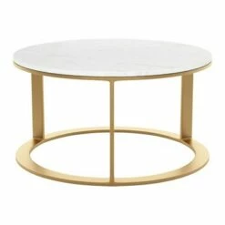 Hudson Coffee Table White/Gold - ZM Home