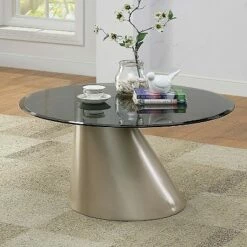 Ripon Tinted Glass Top Coffee Table Champagne - miBasics