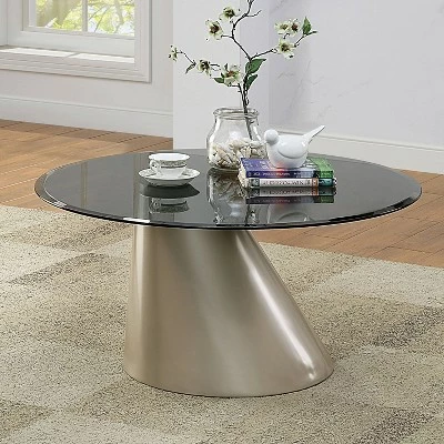 Ripon Tinted Glass Top Coffee Table Champagne - miBasics 3 Ripon Tinted Glass Top Coffee Table Champagne - miBasics
