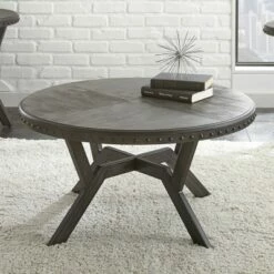 Steve Silver Co. Alamo Round Cocktail Table Gray - Steve Silver