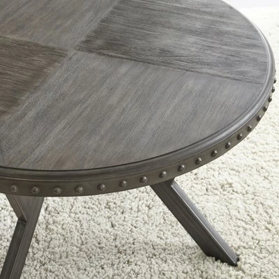 Steve Silver Co. Alamo Round Cocktail Table Gray - Steve Silver 4 Steve Silver Co. Alamo Round Cocktail Table Gray - Steve Silver - Image 2