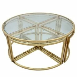 Metal Pull Out Coffee Table - Sagebrook Home Gold