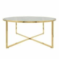 Metal Pull Out Coffee Table - Sagebrook Home Gold -Coffee Tables Elegant store unnamed file 4845