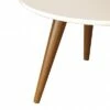 24" Round Wooden Coffee Table with Splayed Legs White/Brown - The Urban Port -Coffee Tables Elegant store unnamed file 4868