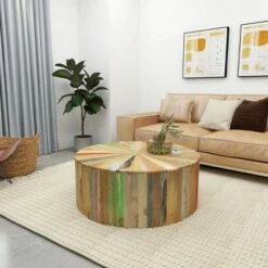 Olivia & May Rustic Reclaimed Wood Coffee Table Brown - Olivia & May -Coffee Tables Elegant store unnamed file 4884