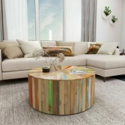 Olivia & May Rustic Reclaimed Wood Coffee Table Brown - Olivia & May -Coffee Tables Elegant store unnamed file 4887