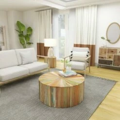 Olivia & May Rustic Reclaimed Wood Coffee Table Brown - Olivia & May -Coffee Tables Elegant store unnamed file 4888