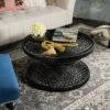 Grimson Large Bowed Coffee Table - Safavieh Black -Coffee Tables Elegant store unnamed file 4893