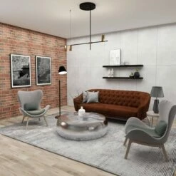 Olivia & May Contemporary Aluminum Coffee Table Silver - Olivia & May -Coffee Tables Elegant store unnamed file 4913