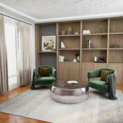 Olivia & May Contemporary Aluminum Coffee Table Silver - Olivia & May -Coffee Tables Elegant store unnamed file 4916