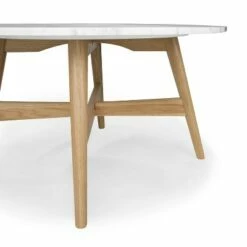 31" Argentine Marble Round Coffee Table - Poly & Bark Walnut -Coffee Tables Elegant store unnamed file 4929