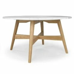 31" Argentine Marble Round Coffee Table - Poly & Bark Walnut -Coffee Tables Elegant store unnamed file 4930