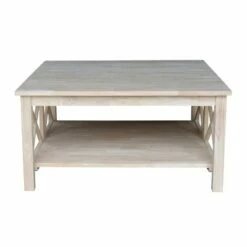 Hampton Square Coffee Table - International Concepts Wood