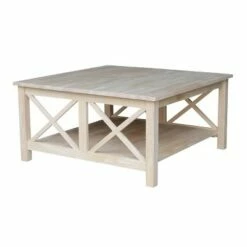Hampton Square Coffee Table - International Concepts Wood -Coffee Tables Elegant store unnamed file 4934